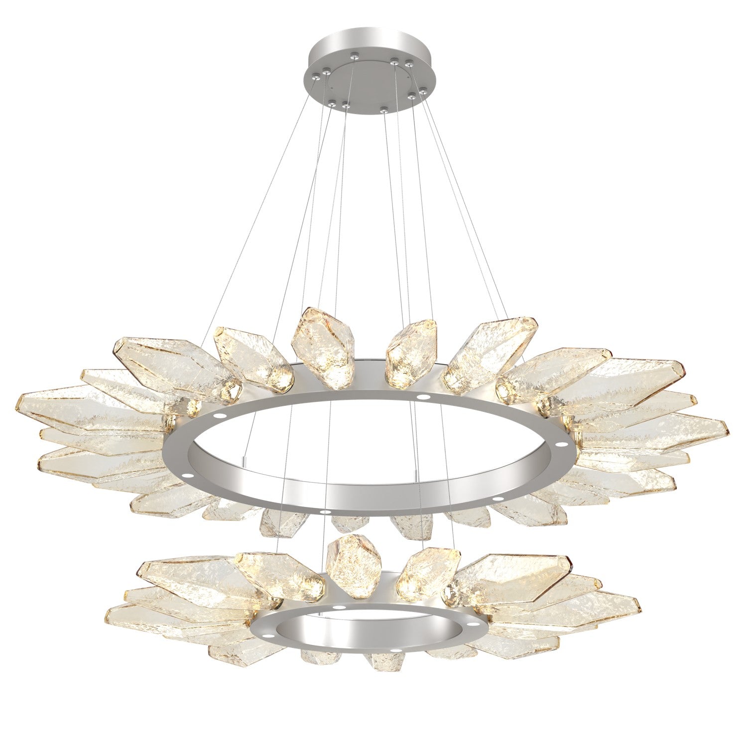 Hammerton Studio - CHB0050-2T-BS-CA-CA1-L1 - LED Chandelier - Rock Crystal - Beige Silver