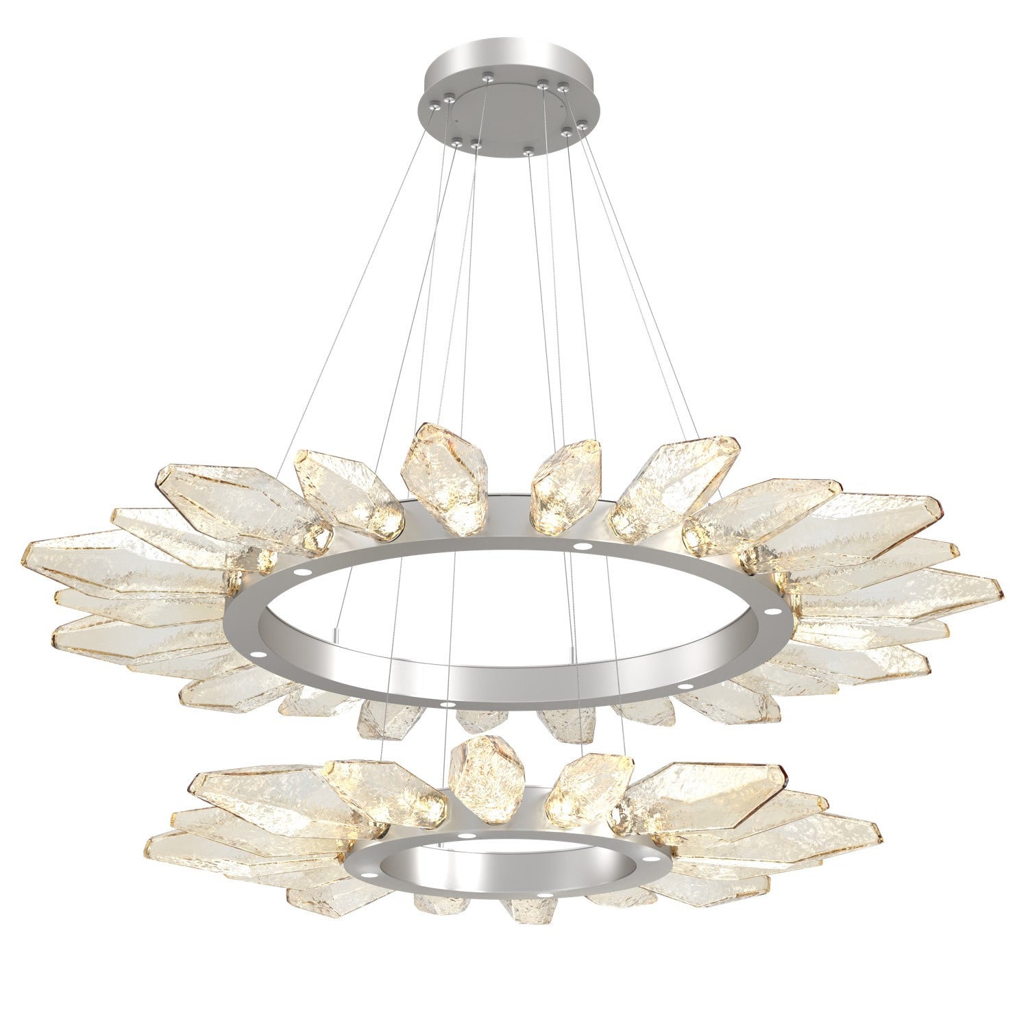 Hammerton Studio - CHB0050-2T-BS-CA-CA1-L3 - LED Lantern - Rock Crystal - Beige Silver