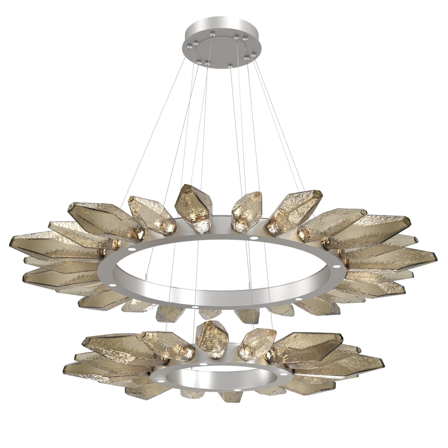 Hammerton Studio - CHB0050-2T-BS-CB-CA1-L1 - LED Chandelier - Rock Crystal - Beige Silver