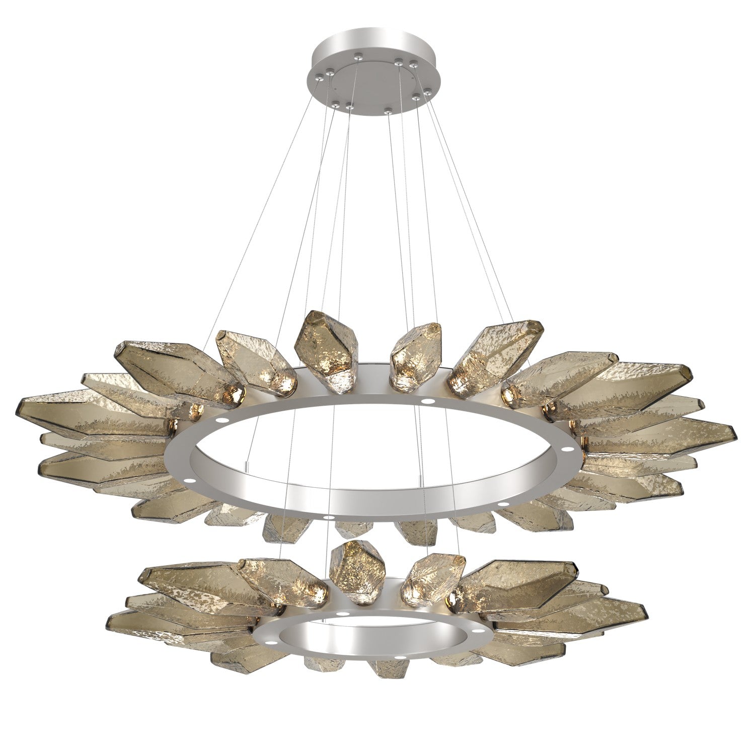 Hammerton Studio - CHB0050-2T-BS-CB-CA1-L3 - LED Lantern - Rock Crystal - Beige Silver