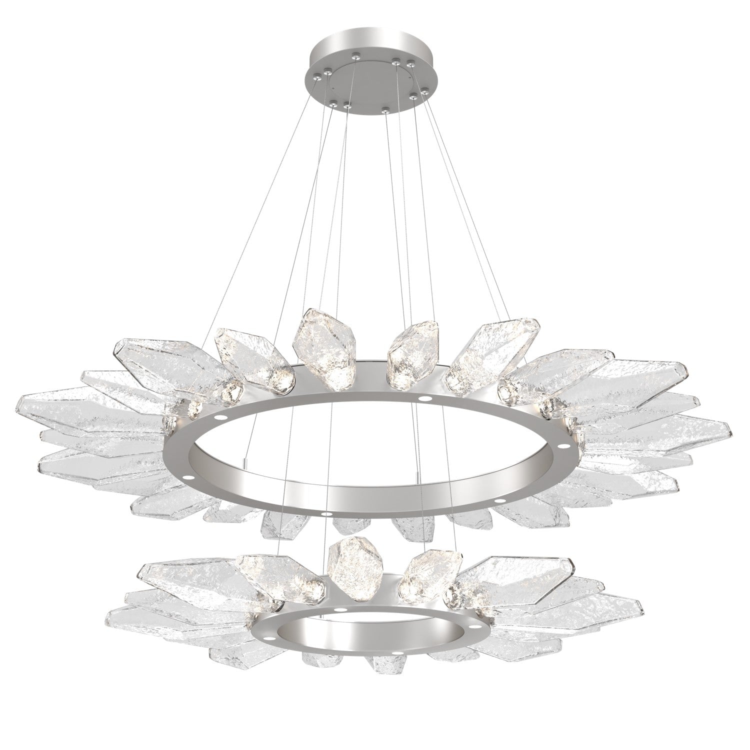 Hammerton Studio - CHB0050-2T-BS-CC-CA1-L1 - LED Chandelier - Rock Crystal - Beige Silver