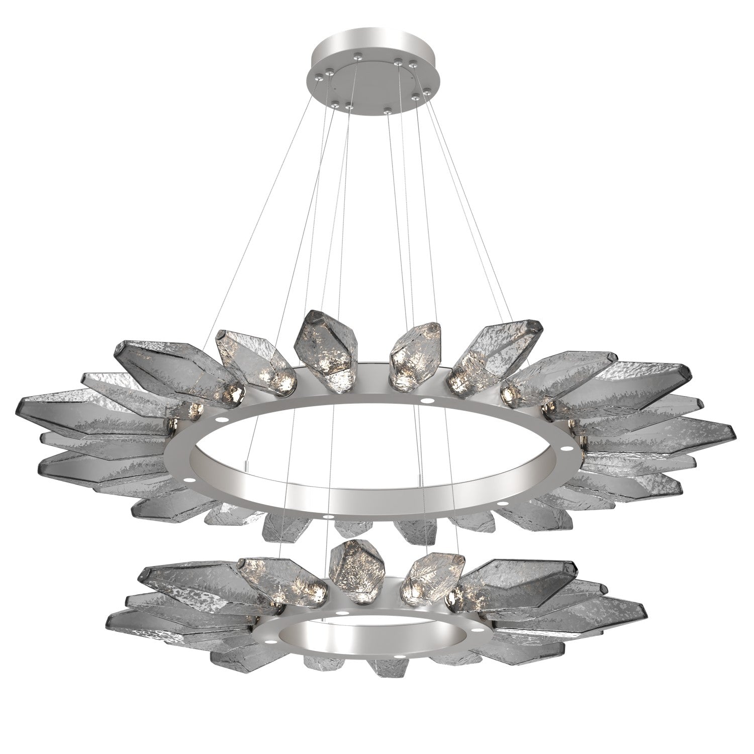 Hammerton Studio - CHB0050-2T-BS-CS-CA1-L1 - LED Chandelier - Rock Crystal - Beige Silver