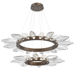 Hammerton Studio - CHB0050-2T-FB-CC-CA1-L1 - LED Chandelier - Rock Crystal - Flat Bronze