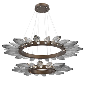 Hammerton Studio - CHB0050-2T-FB-CS-CA1-L3 - LED Lantern - Rock Crystal - Flat Bronze
