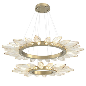 Hammerton Studio - CHB0050-2T-GB-CA-CA1-L1 - LED Chandelier - Rock Crystal - Gilded Brass