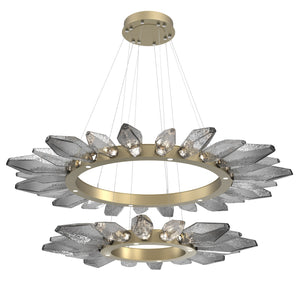 Hammerton Studio - CHB0050-2T-GB-CS-CA1-L1 - LED Chandelier - Rock Crystal - Gilded Brass