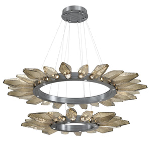 Hammerton Studio - CHB0050-2T-GM-CB-CA1-L1 - LED Chandelier - Rock Crystal - Gunmetal