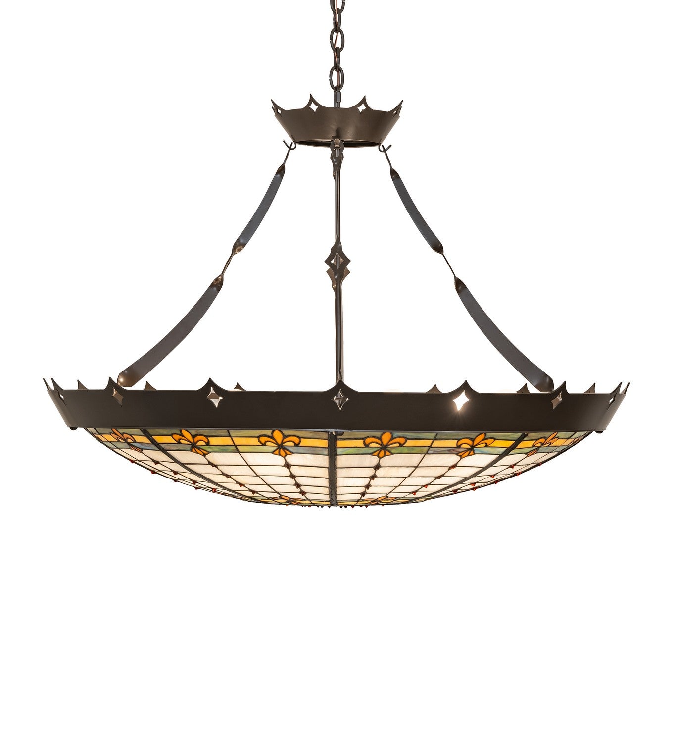 Meyda Tiffany - 271680 - 12 Light Pendant - Fleur-De-Lite - Timeless Bronze