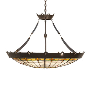 Meyda Tiffany - 271680 - 12 Light Pendant - Fleur-De-Lite - Timeless Bronze