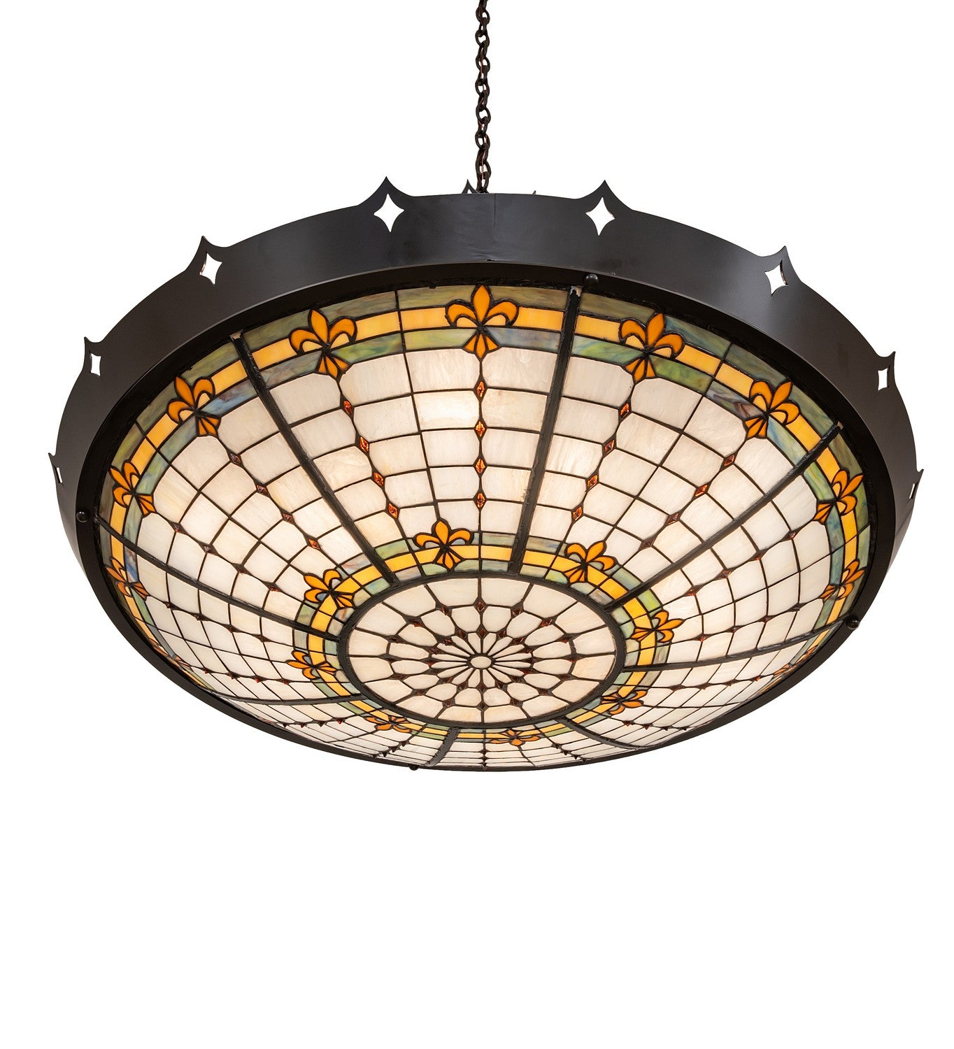 Meyda Tiffany - 271680 - 12 Light Pendant - Fleur-De-Lite - Timeless Bronze