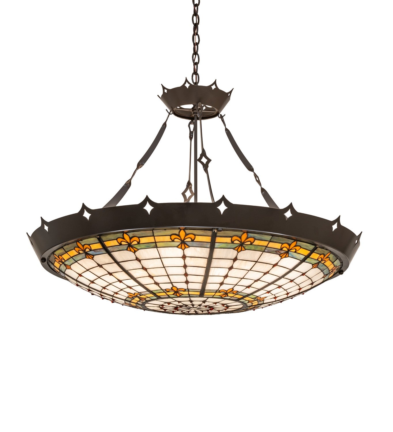 Meyda Tiffany - 271680 - 12 Light Pendant - Fleur-De-Lite - Timeless Bronze