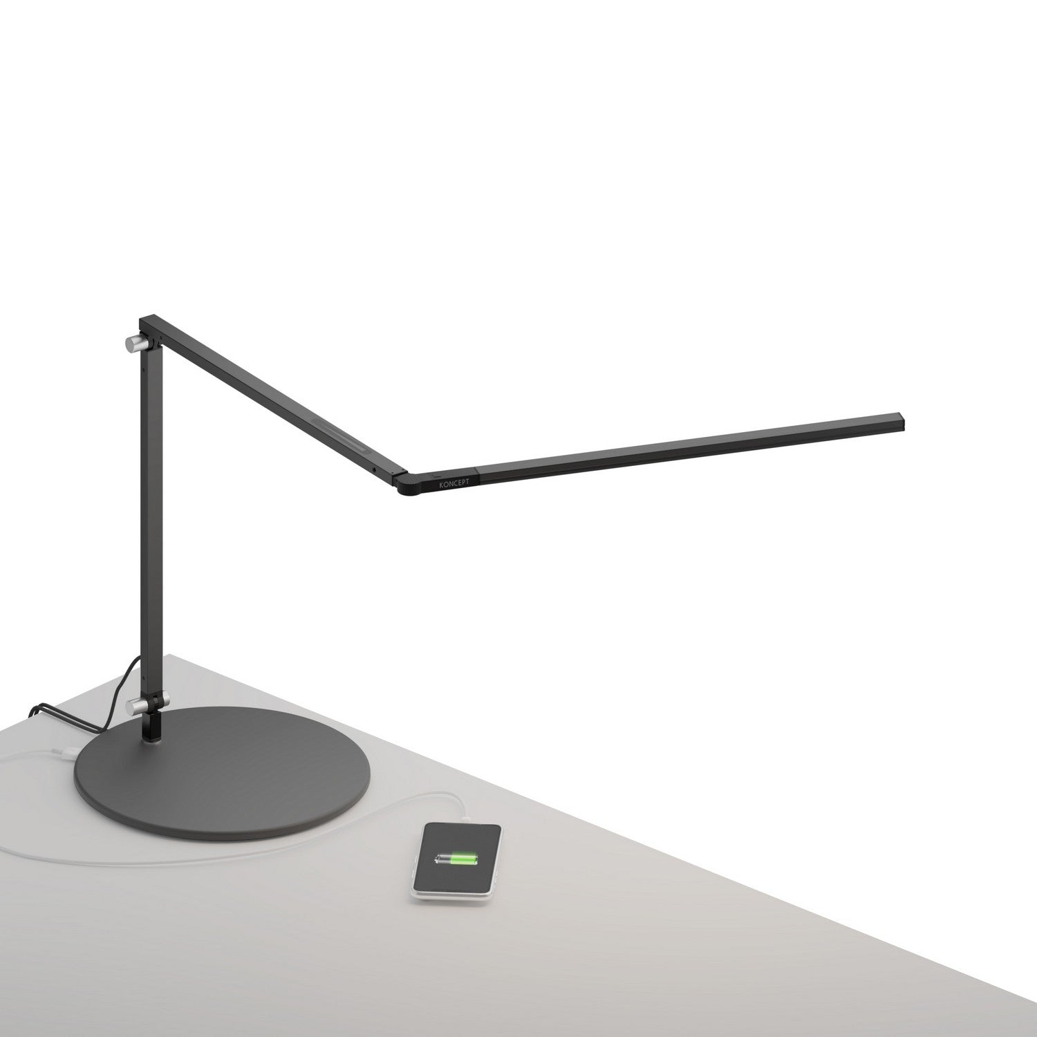 Koncept - AR3200-WD-MBK-USB - LED Desk Lamp - Z-Bar - Metallic black