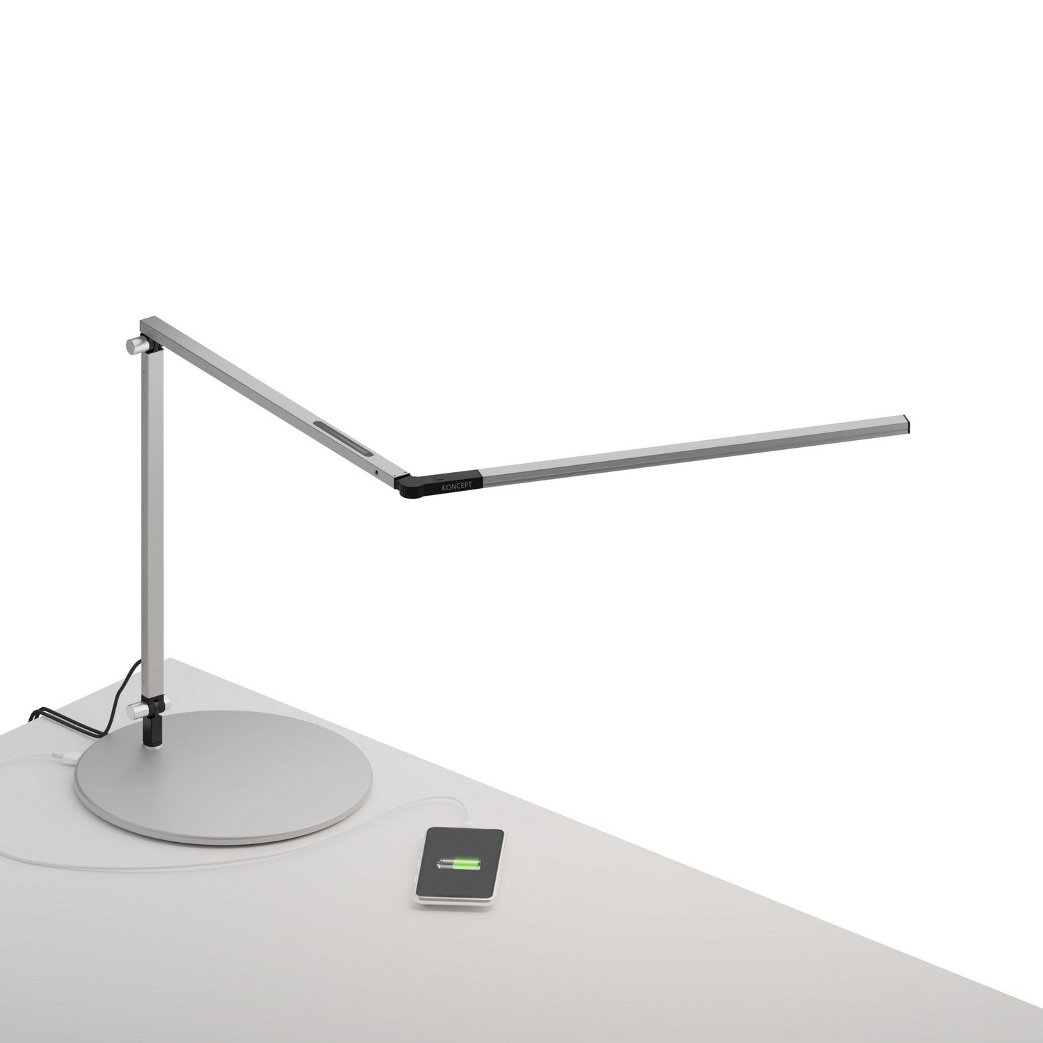 Koncept - AR3200-WD-SIL-USB - LED Desk Lamp - Z-Bar - Silver