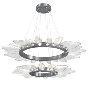 Hammerton Studio - CHB0050-2T-GM-CC-CA1-L3 - LED Chandelier - Rock Crystal - Gunmetal