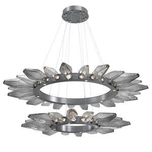 Hammerton Studio - CHB0050-2T-GM-CS-CA1-L1 - LED Chandelier - Rock Crystal - Gunmetal