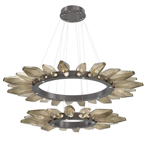 Hammerton Studio - CHB0050-2T-GP-CB-CA1-L1 - LED Chandelier - Rock Crystal - Graphite