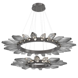 Hammerton Studio - CHB0050-2T-GP-CS-CA1-L1 - LED Chandelier - Rock Crystal - Graphite