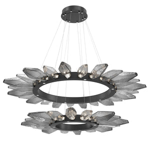 Hammerton Studio - CHB0050-2T-MB-CS-CA1-L1 - LED Chandelier - Rock Crystal - Matte Black