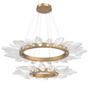 Hammerton Studio - CHB0050-2T-NB-CC-CA1-L1 - LED Chandelier - Rock Crystal - Novel Brass