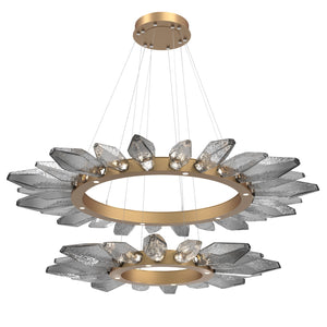 Hammerton Studio - CHB0050-2T-NB-CS-CA1-L3 - LED Chandelier - Rock Crystal - Novel Brass