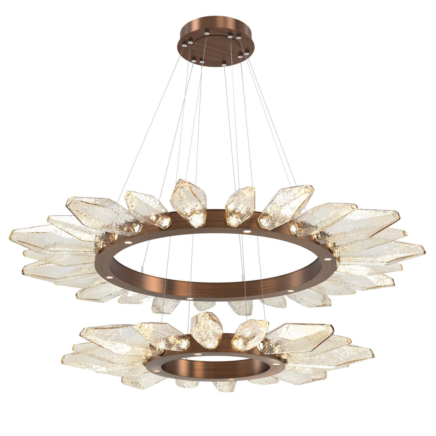 Hammerton Studio - CHB0050-2T-RB-CA-CA1-L1 - LED Chandelier - Rock Crystal - Oil Rubbed Bronze