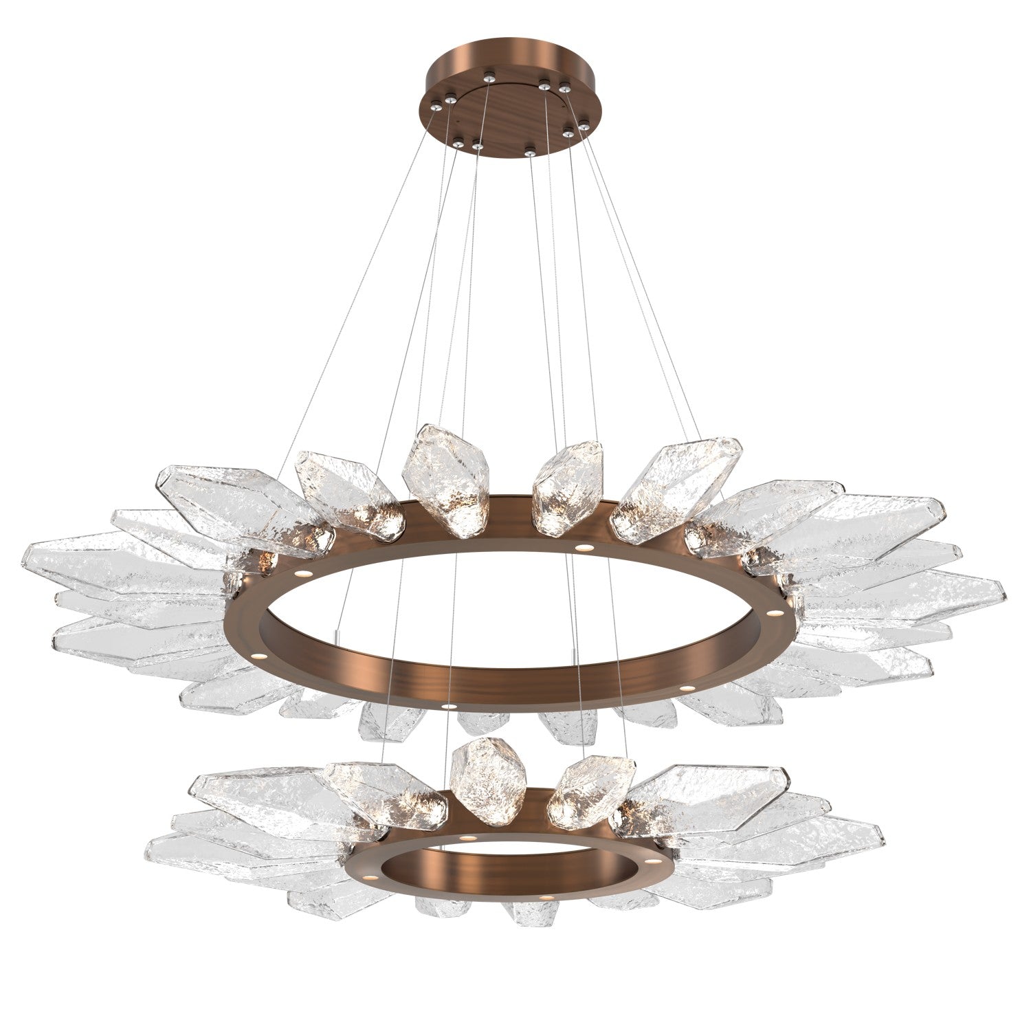 Hammerton Studio - CHB0050-2T-RB-CC-CA1-L1 - LED Chandelier - Rock Crystal - Oil Rubbed Bronze