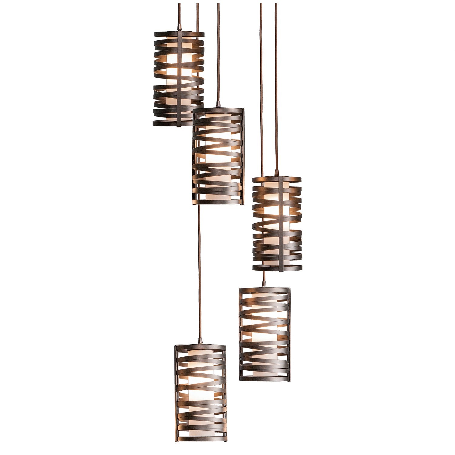 Hammerton Studio - CHB0013-03-BB-F-C01-E2 - Three Light Pendant - Tempest - Burnished Bronze