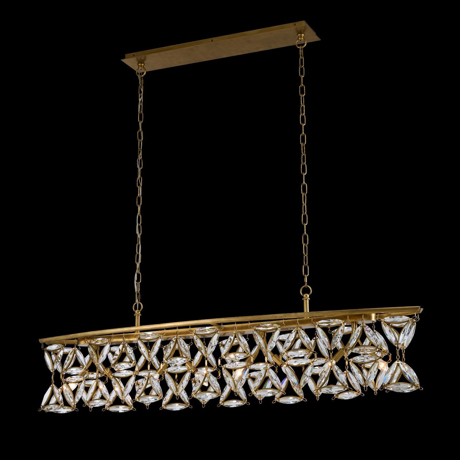 Allegri - 039561-062-FR001 - Eight Light Island Pendant - Triangulo - True Brass