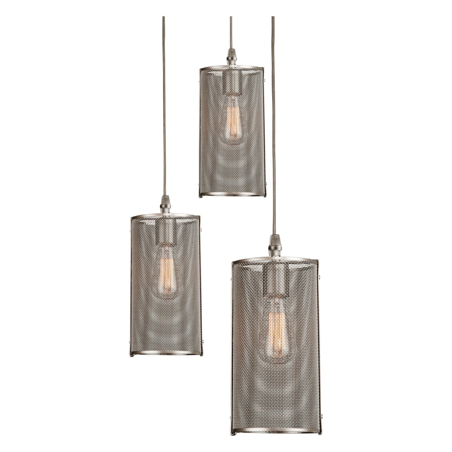 Hammerton Studio - CHB0019-03-BB-0F-C01-L1 - LED Pendant - Uptown Mesh - Burnished Bronze