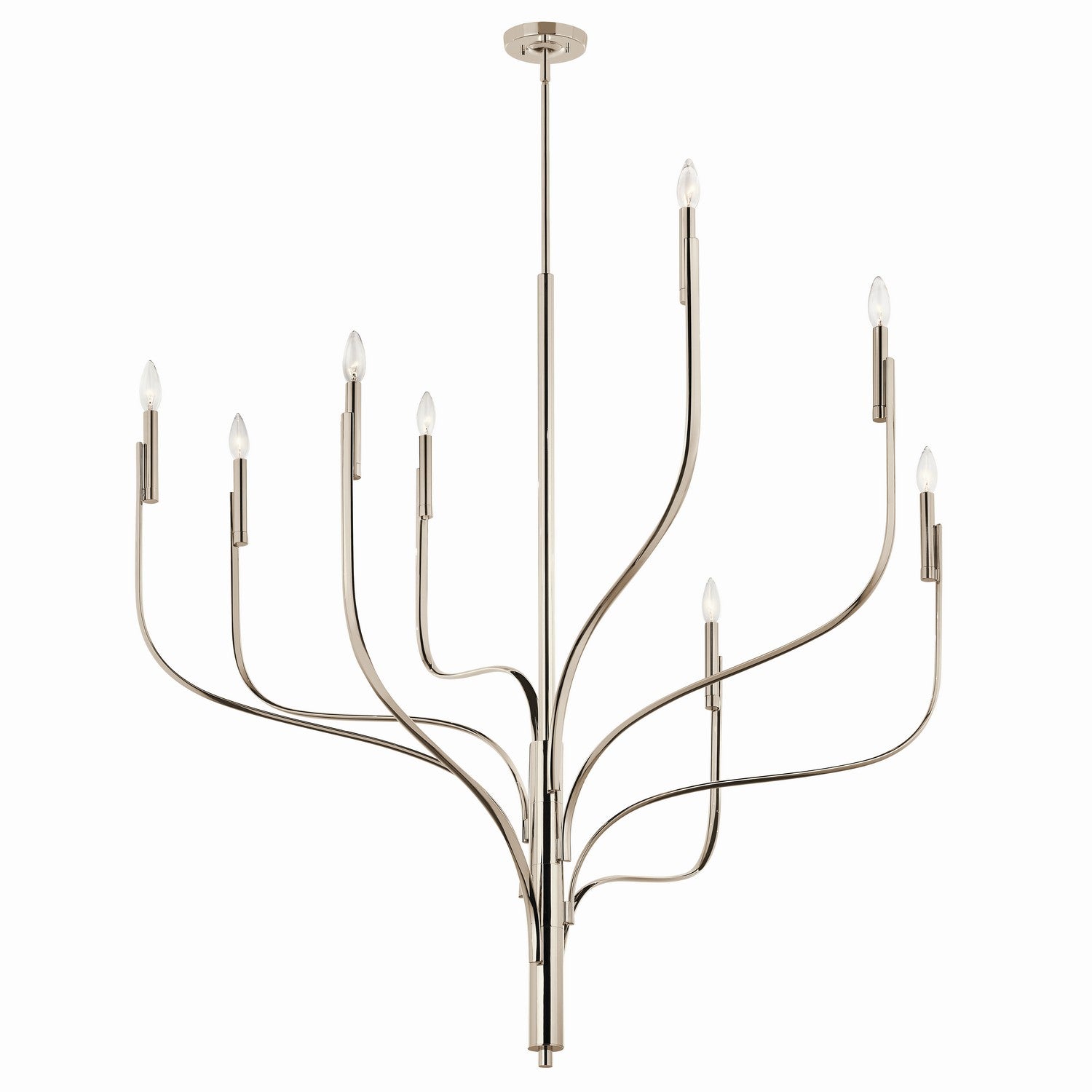 Kichler - 52675PN - Eight Light Chandelier - Livadia - Polished Nickel