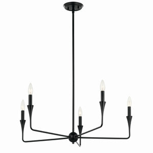 Kichler - 52689BK - Five Light Chandelier - Alvaro - Black