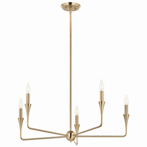 Kichler - 52689CPZ - Five Light Chandelier - Alvaro - Champagne Bronze