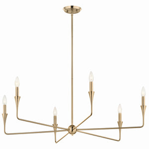 Kichler - 52690CPZ - Six Light Chandelier - Alvaro - Champagne Bronze