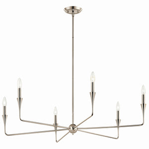 Kichler - 52690PN - Six Light Chandelier - Alvaro - Polished Nickel