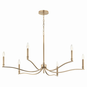 Kichler - 52696CPZ - Six Light Chandelier - Malene - Champagne Bronze