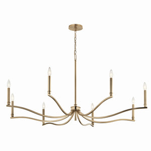 Kichler - 52697CPZ - Eight Light Chandelier - Malene - Champagne Bronze