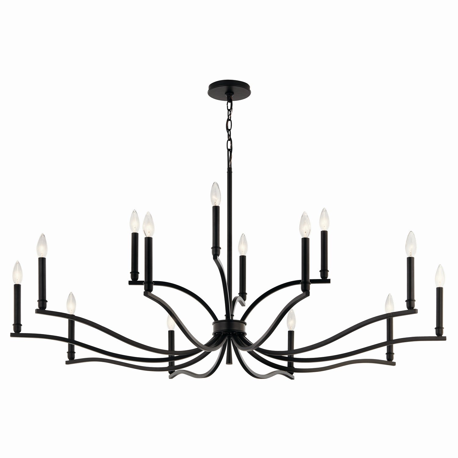 Kichler - 52698BK - 14 Light Chandelier - Malene - Black