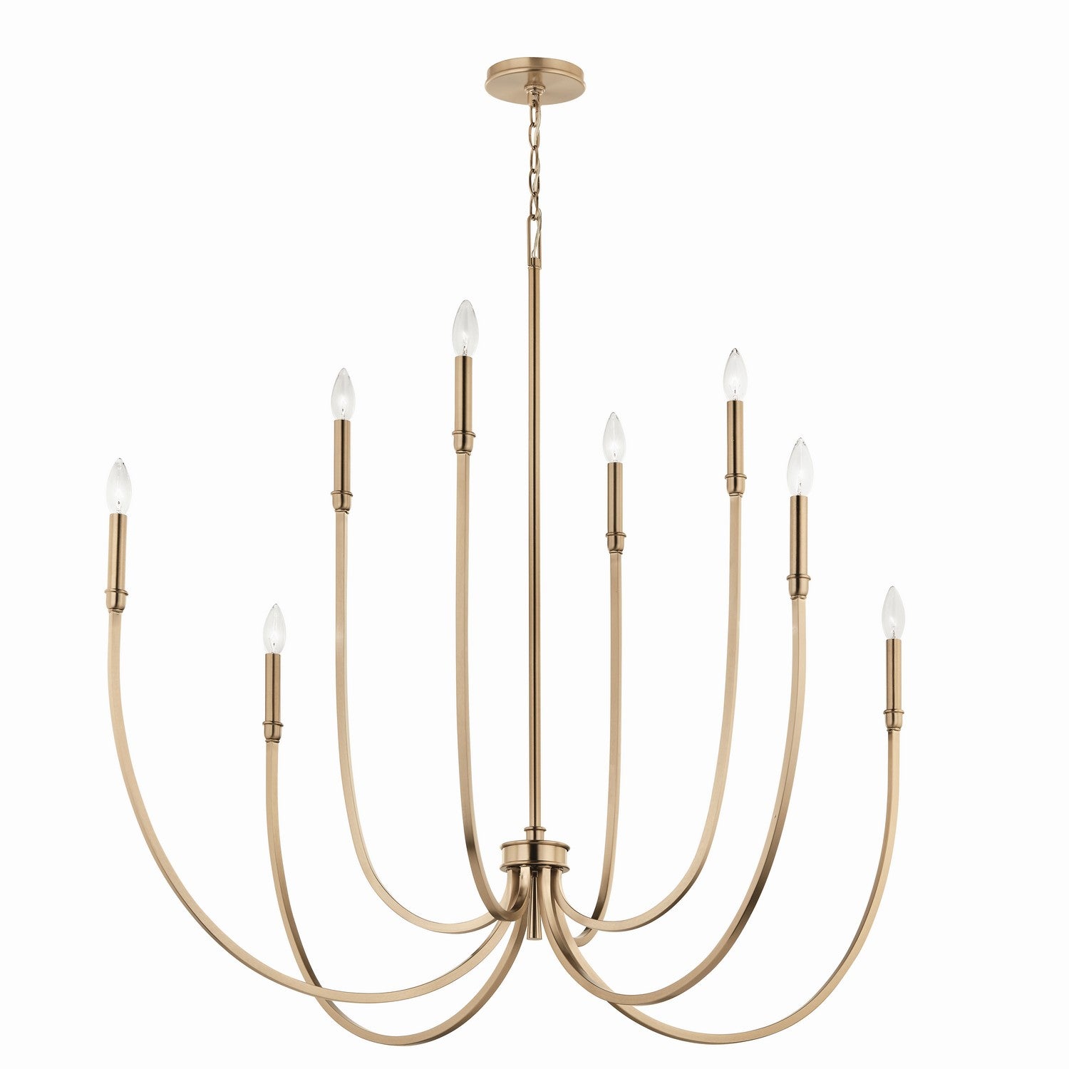 Kichler - 52699CPZ - Eight Light Foyer Chandelier - Malene - Champagne Bronze