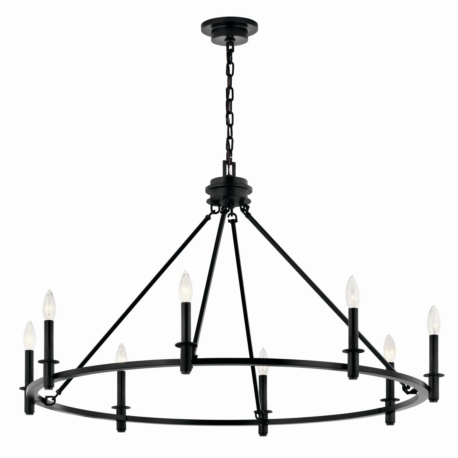 Kichler - 52706BK - Eight Light Chandelier - Carrick - Black