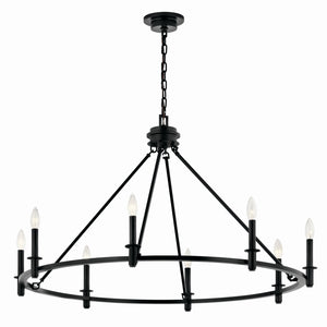 Kichler - 52706BK - Eight Light Chandelier - Carrick - Black