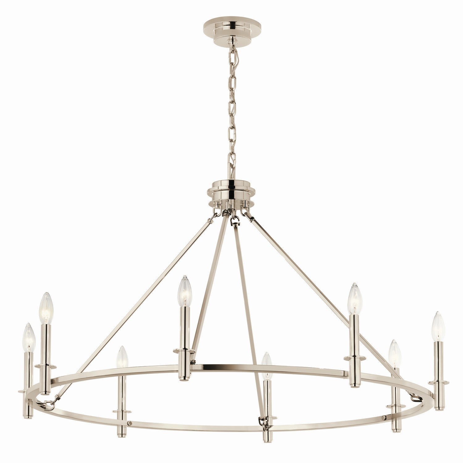 Kichler - 52706PN - Eight Light Chandelier - Carrick - Polished Nickel