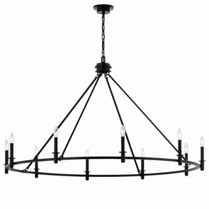 Kichler - 52707BK - Ten Light Chandelier - Carrick - Black