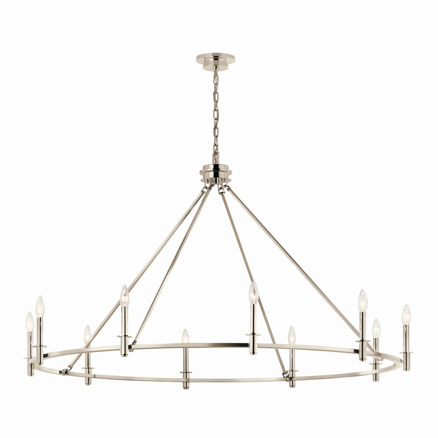 Kichler - 52707PN - Ten Light Chandelier - Carrick - Polished Nickel