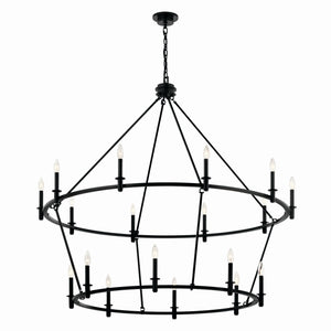 Kichler - 52708BK - 18 Light Chandelier - Carrick - Black