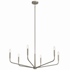 Kichler - 52719NI - Six Light Chandelier - Madden - Brushed Nickel