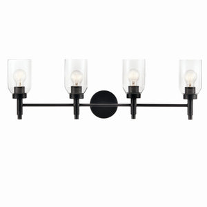 Kichler - 55186BK - Four Light Vanity - Madden - Black