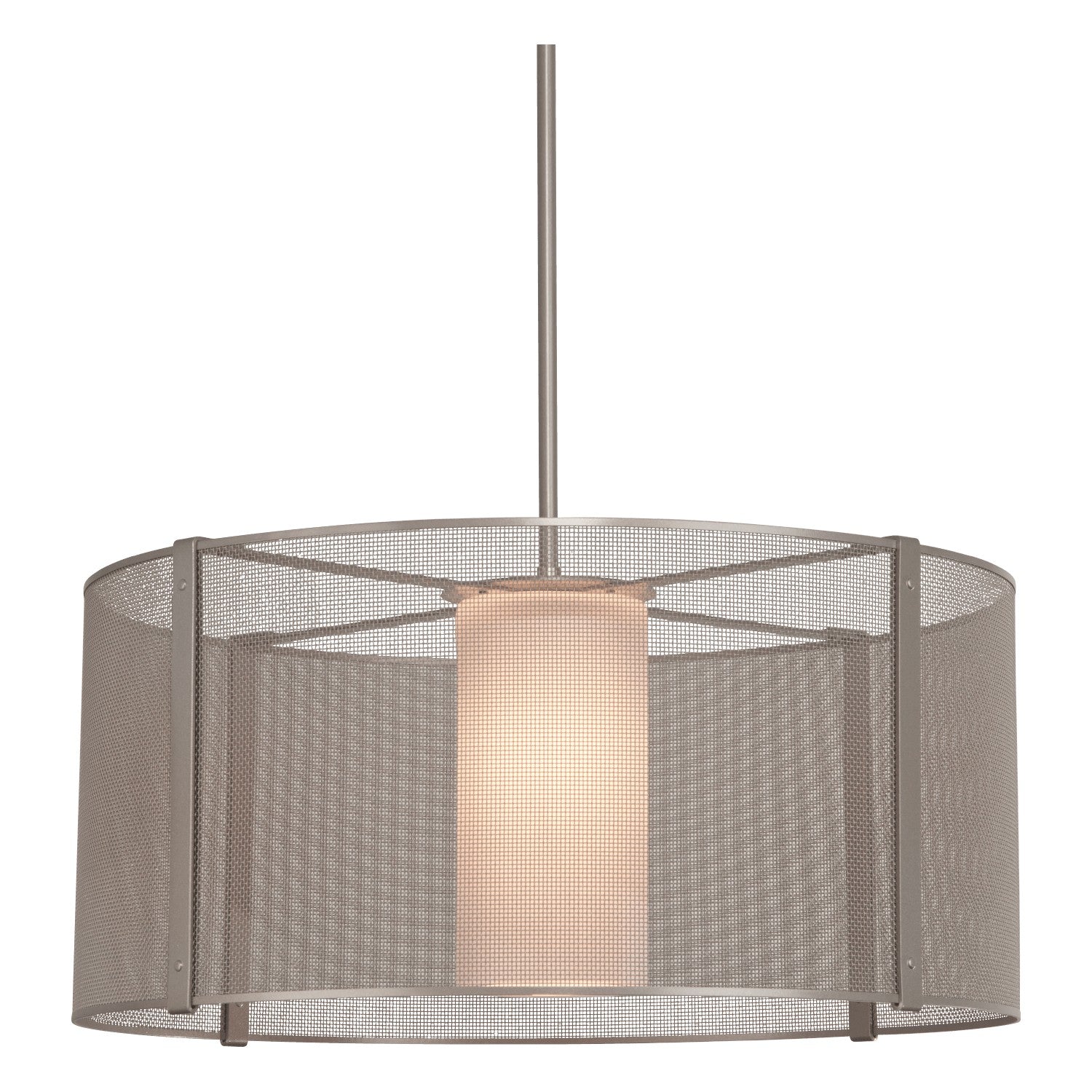 Hammerton Studio - CHB0019-24-BS-F-001-L3 - LED Lantern - Uptown Mesh - Beige Silver