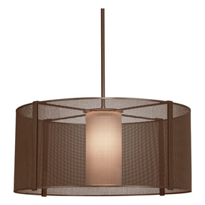 Hammerton Studio - CHB0019-24-FB-F-001-L3 - LED Lantern - Uptown Mesh - Flat Bronze