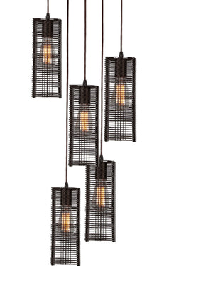 Hammerton Studio - CHB0020-03-BB-0-C01-E2 - Three Light Pendant - Downtown Mesh - Burnished Bronze