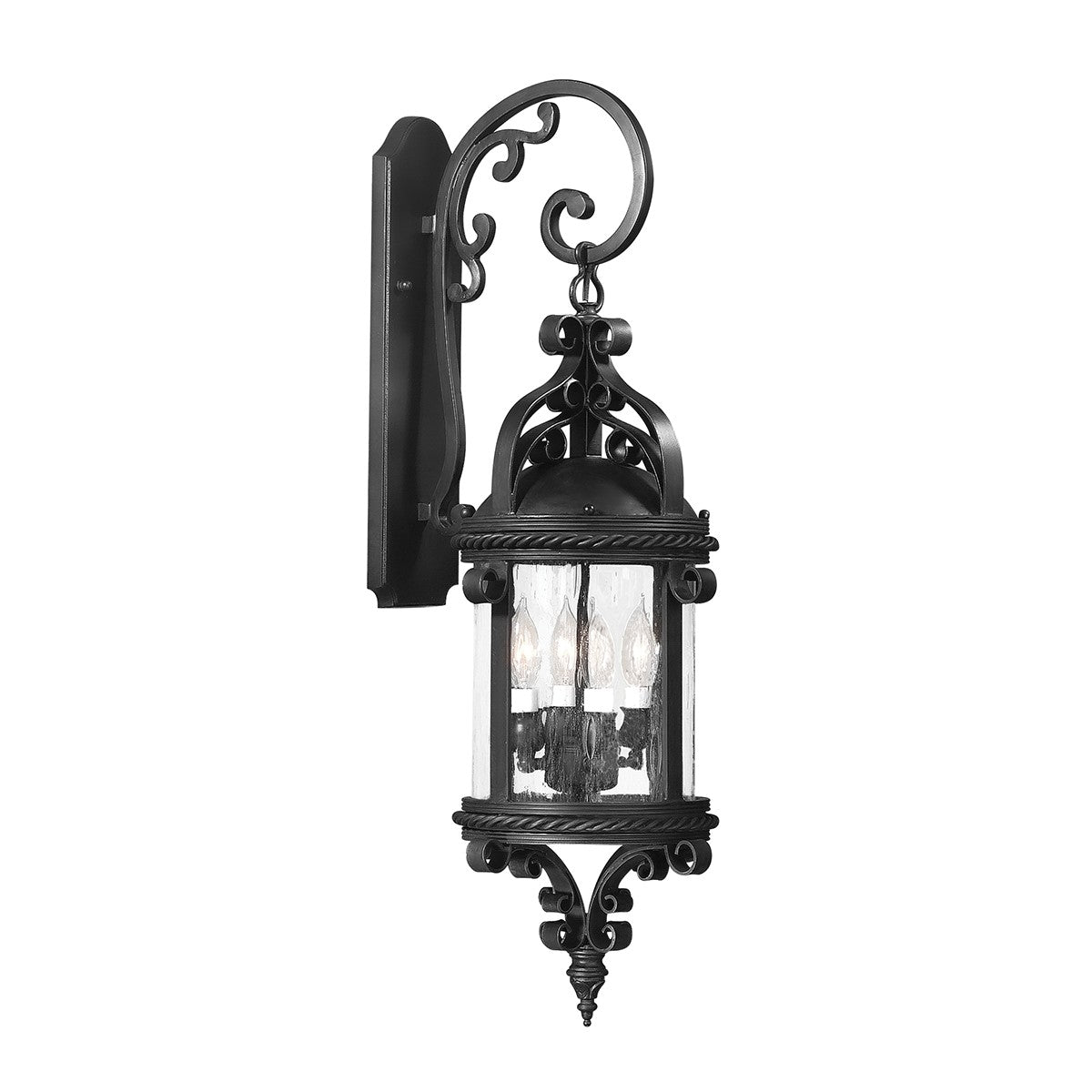 Troy Lighting - B9122-SFB - Four Light Wall Lantern - Pamplona - Soft Off Black